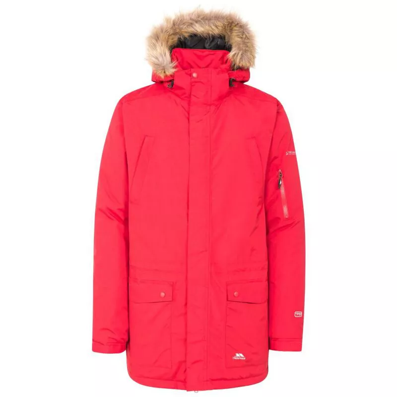 Trespass mens jaydin insulated shop waterproof parka jacket black