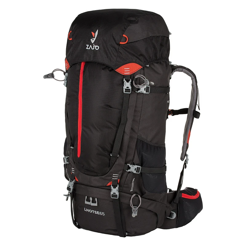 Zajo Lhotse 65L Backpack Black Red Sportpursuit