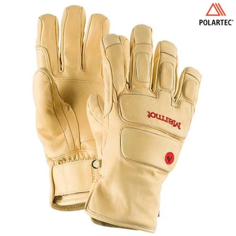 tan ski gloves