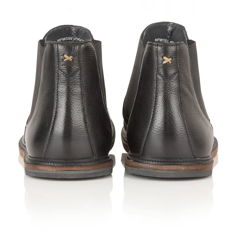 Frank Wright Mens Vogts Chelsea Boots Black Leather Sportpursuit.c