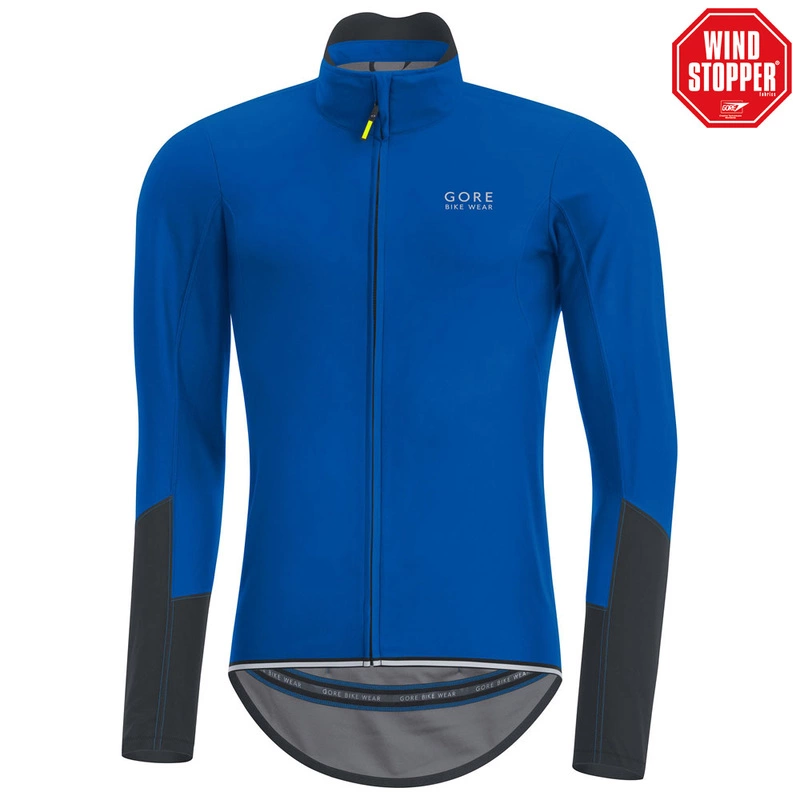 Gore Mens Power Windstopper Jersey Brilliant Blue Black Sportpursu