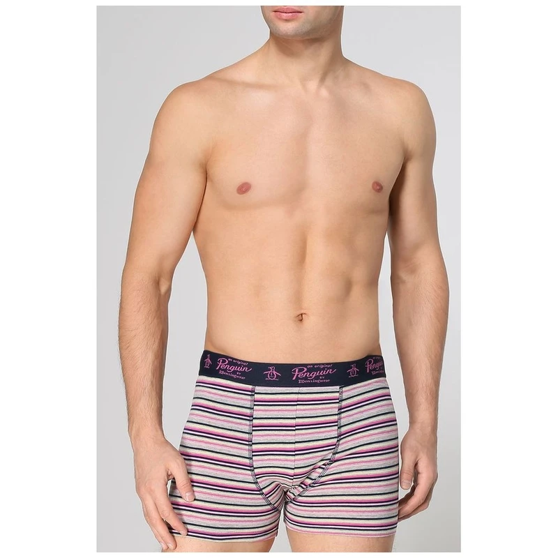 Original Penguin Mens Penguin Boxers 3Pk Multi Grey Pink Sportpurs