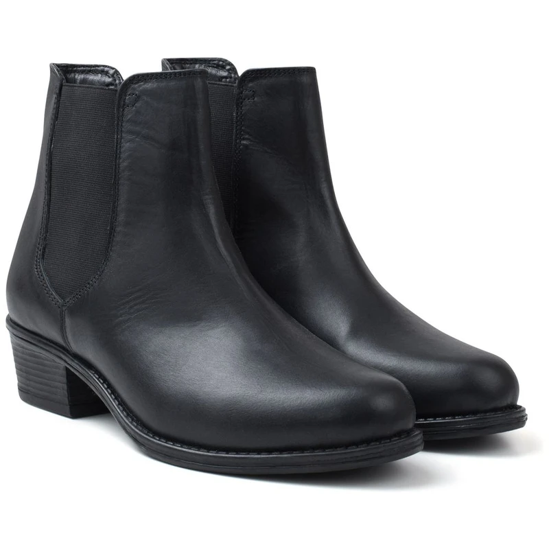 Redfoot Womens Rosary Plain Chelsea Boots Black Sportpursuit
