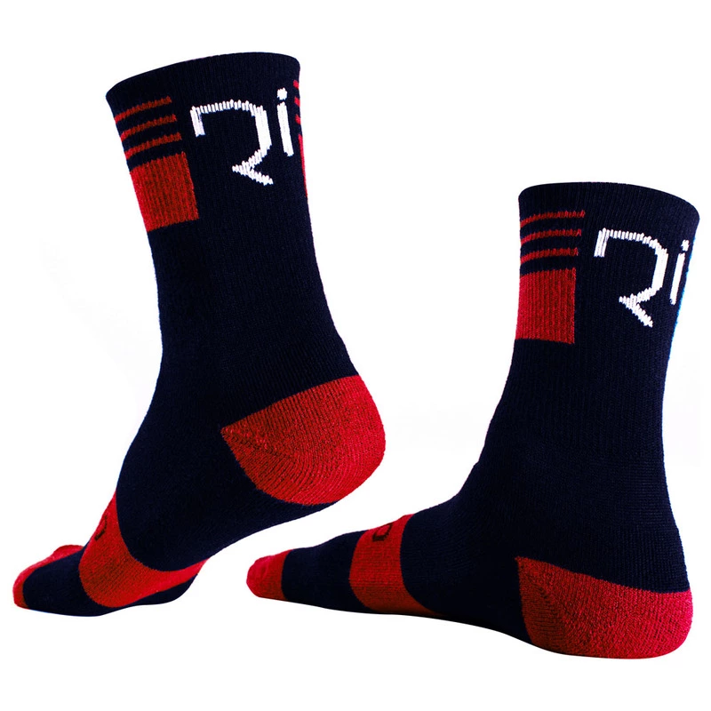 Rivelo Templefield Merino Socks (Navy/Red) | Sportpursuit.com