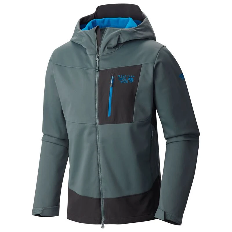 Mountain Hardwear Mens Dragon Hooded Jacket Thunderhead Grey Sport
