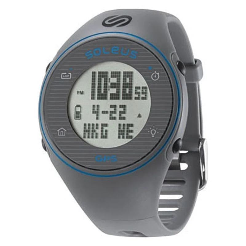 Soleus GPS One Running Watch Grey Blue Sportpursuit