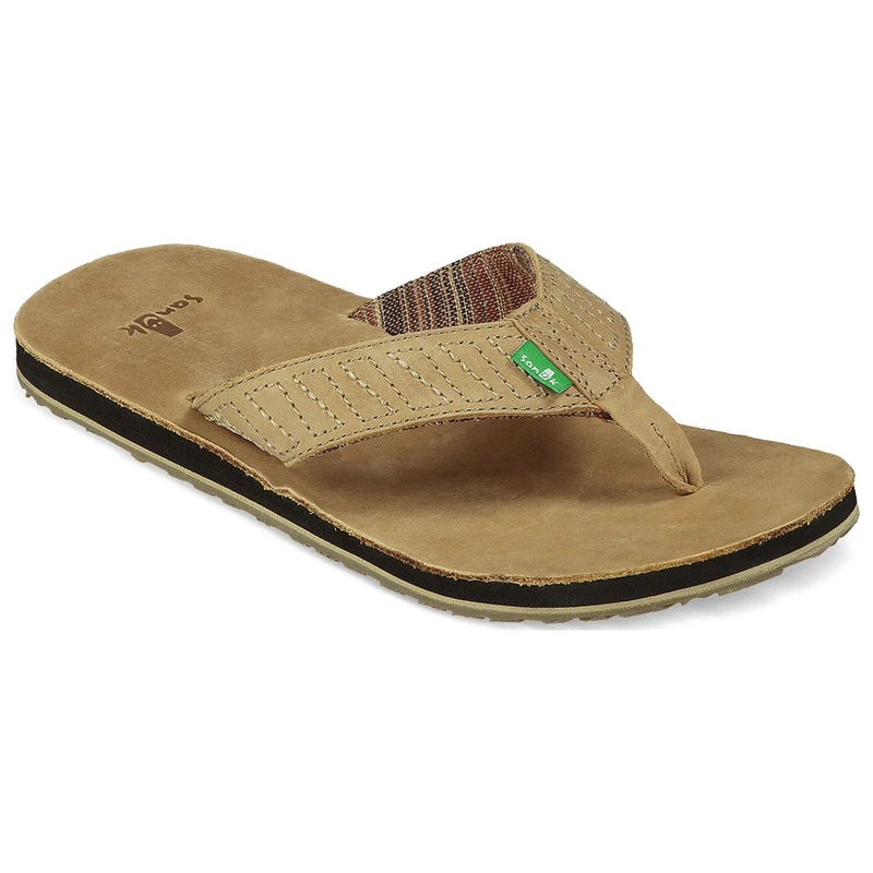 Sanuk Mens Burro Down Sandal Tan Sportpursuit
