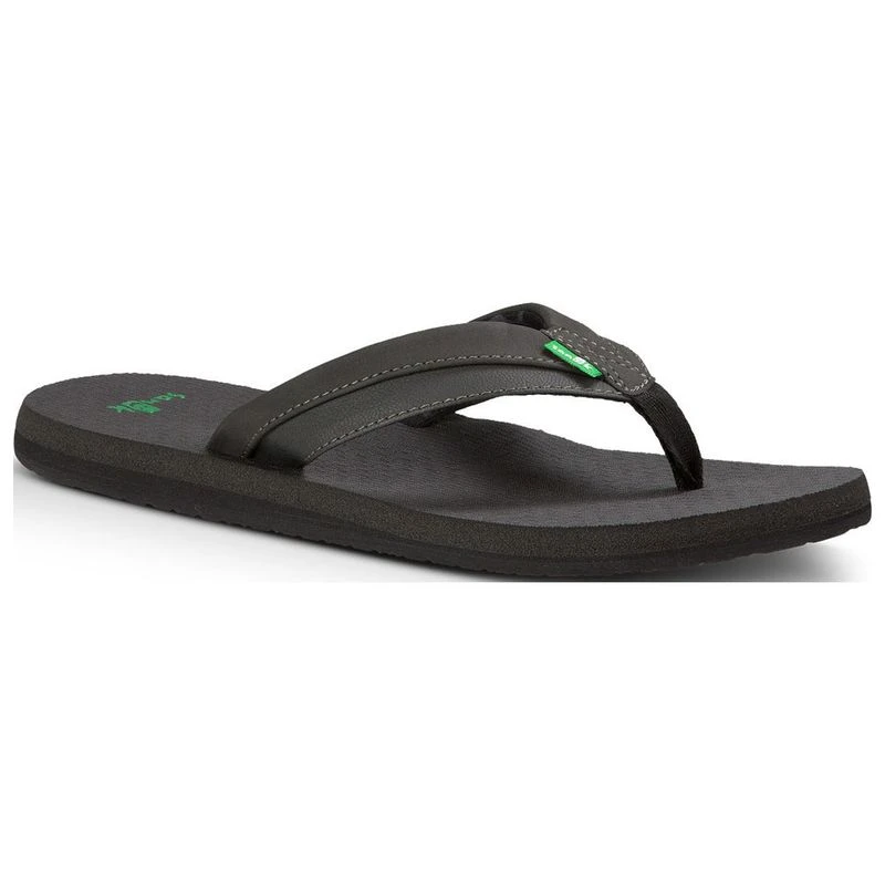 Sanuk Mens Beer Cozy Light Sandals Black Sportpursuit
