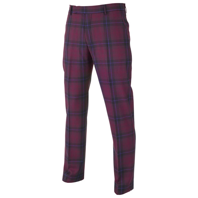 IJP Design Mens Poulter Tartan Trousers Ultramarine Sportpursuit.c