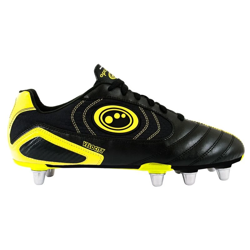 Optimum Mens Velocity Rugby Boots (Black/Yellow)