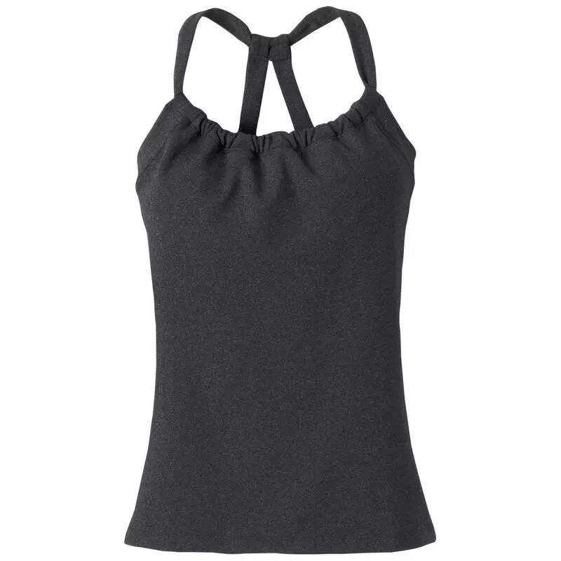 Prana Womens Quinn Chakara Yoga Top Charcoal Heather Sportpursuit